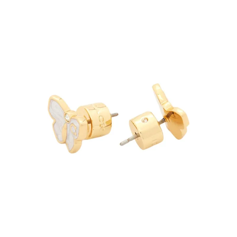 COACH Brass Earrings Women's Gold-2