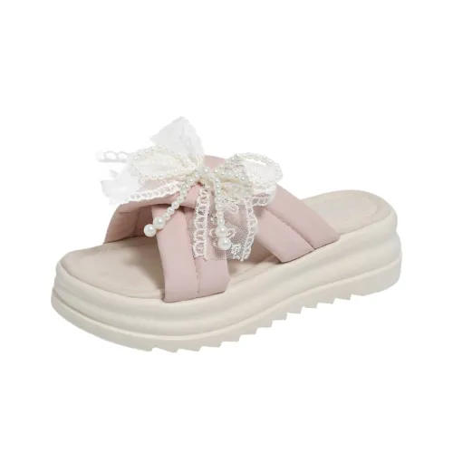 AJPAP Cut Out Woven Slip Resistant Odor Resistant Abrasion Resistant Slide Slippers Women's