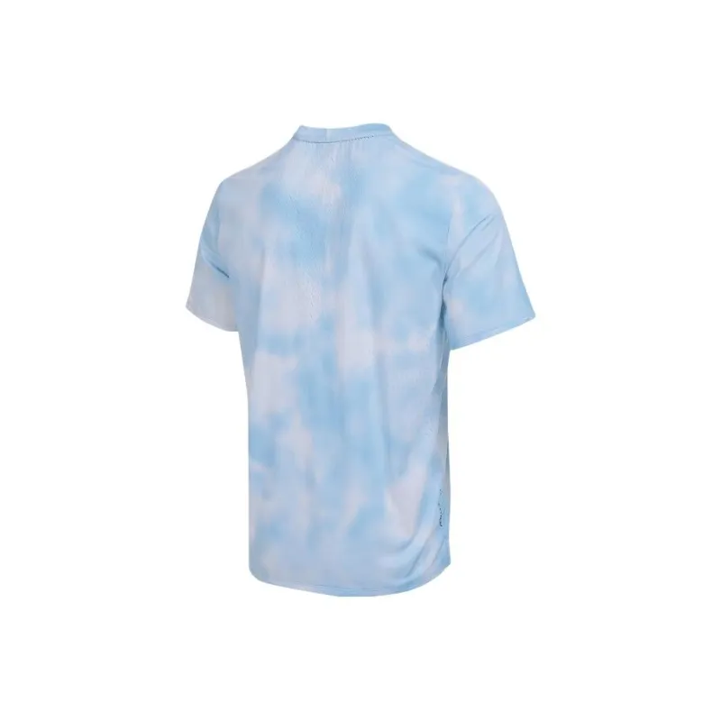 Nike T Shirts Men Blue With White Lettering-1
