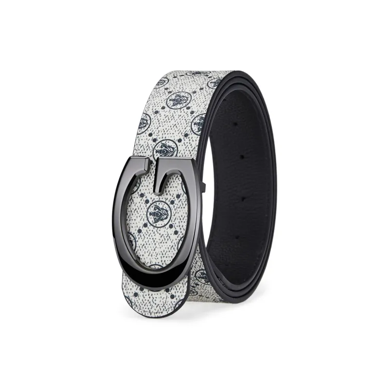 Jeccieziio Cow Leather Belts Men's Gunmetal, Gold, Silver Width 3.8CM-4