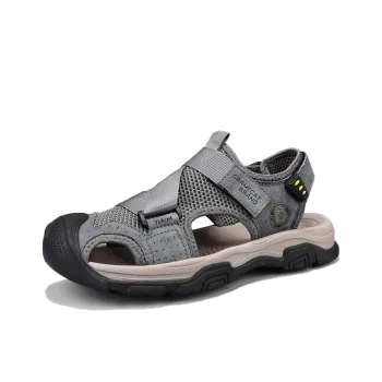 TELENT Odor Resistant Quick Dry Lightweight River Trekking Shoes Men's Gray