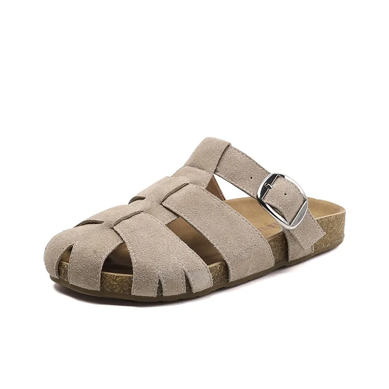 Chibang Rubber Sole Quiet Closed Toe Slippers Women's-7