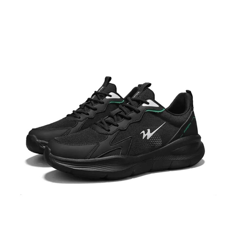 Binary Cushioning, Rebound, Lightweight, Anti slip Low Top Running Shoes Men's Black-2