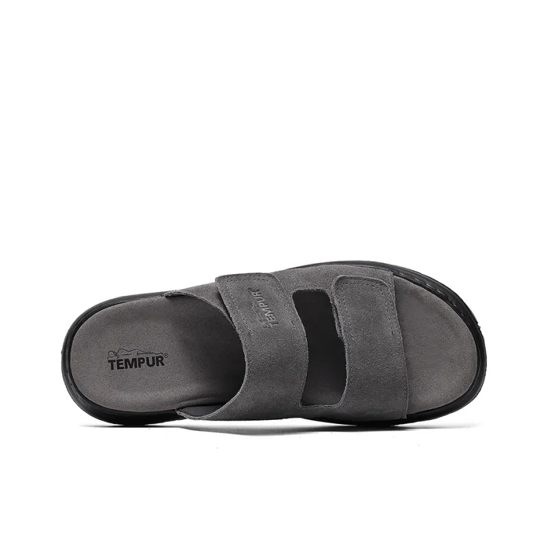 TEMPUR Abrasion Resistant Slip Resistant Slide Slippers Men's Dark Gray-2