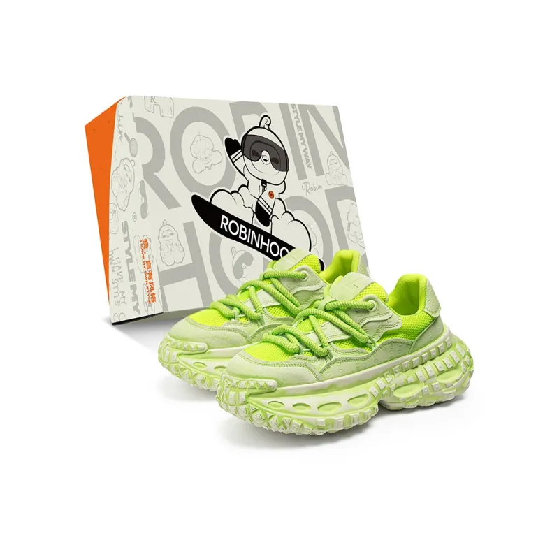 ROBINHOOD Cushioning, Slip Resistant, Abrasion Resistant, Coverage, Support Low Top Chunky Sneakers Men's-8