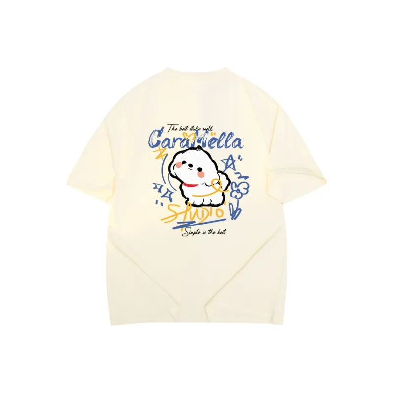 Caramella Drop Shoulder Sleeve T Shirt Women's-13