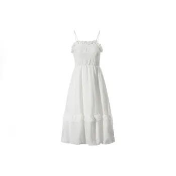 POPO.INFO Slip Dresses Women's White