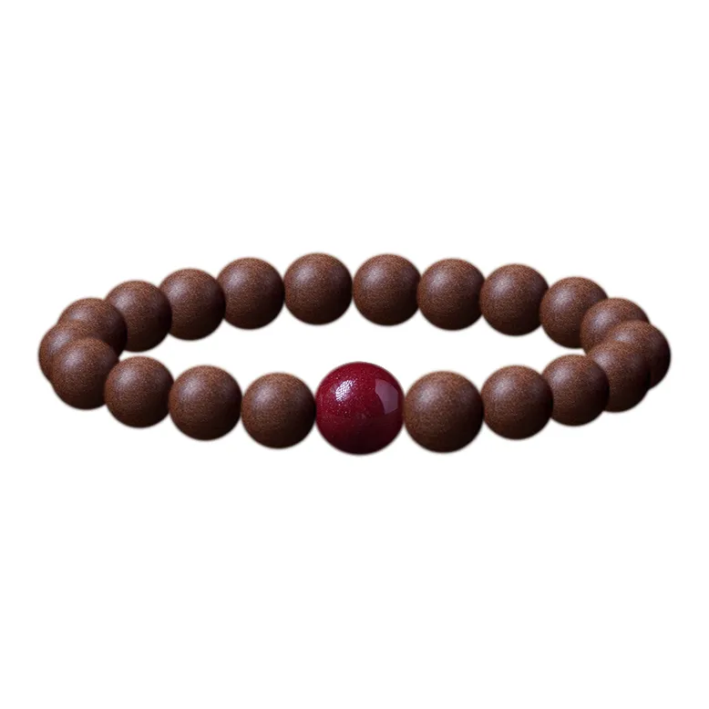 The Thousand Seals Family Sandalwood Peaceful Joy High End Collectibles Wealth Blessing Beaded Bracelet Unisex-0