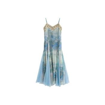 DOSOHEB Slip Dresses Women's Multicolor