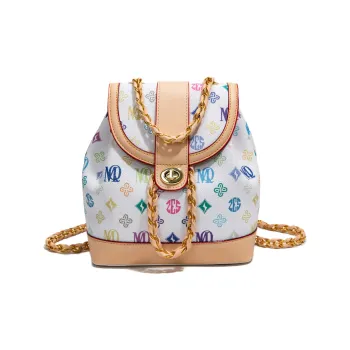 ZAVC PVC Backpack Regular Women's Tricolor/Coffee