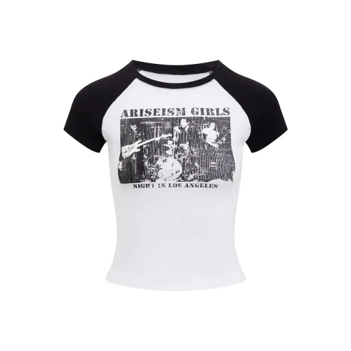 Ariseism T Shirts Women's Black & White