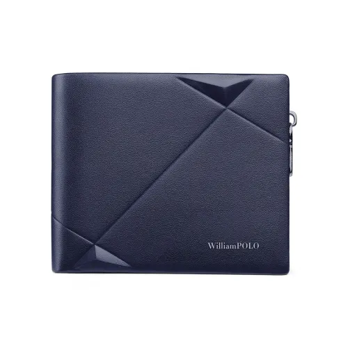 WilliamPOLO Wallet Cow Leather Men's Blue/Black/Coffee