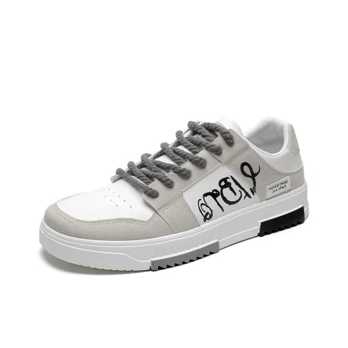 BINGO DUCK Slip Resistant Low Top Skateboard Shoes Men's