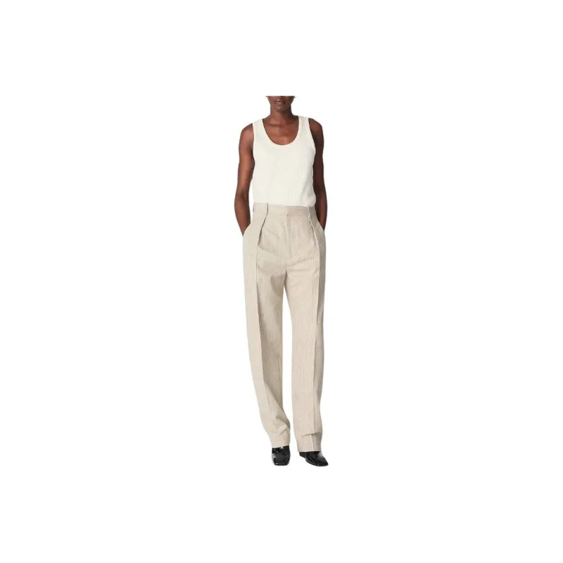 Bottega Veneta SS25 Casual Pants Women's Beige-0
