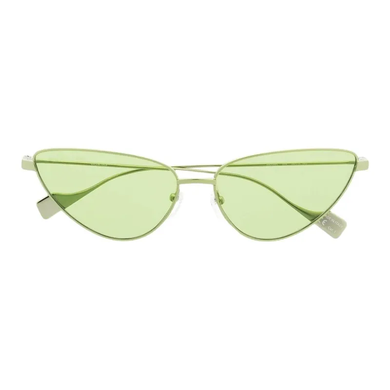 Balenciaga Metal Cat Eye Sunglasses Women's Green-1