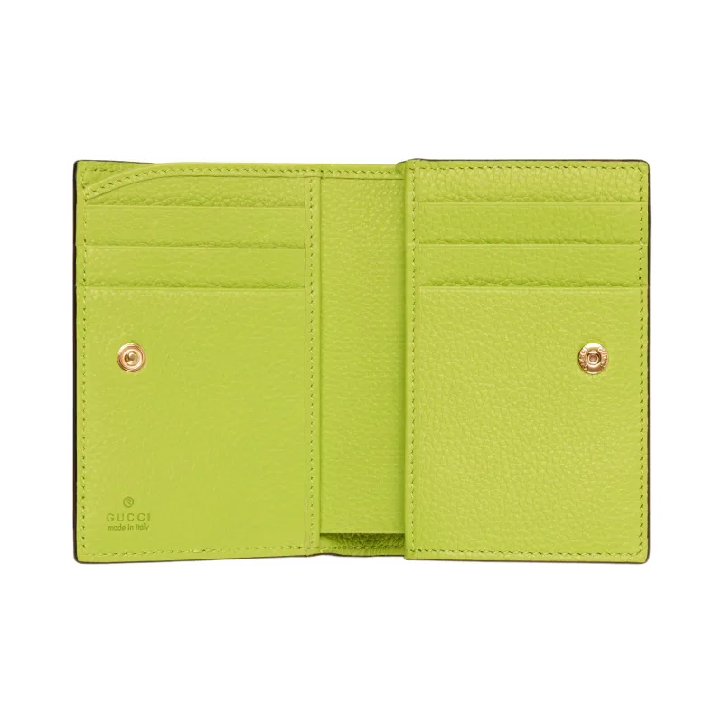 GUCCI GG Marmont Leather Wallet Medium Size Women's Multicolor-3