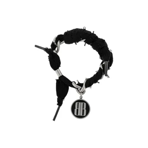 Balenciaga Brass, Polyester Bracelets Men's Black