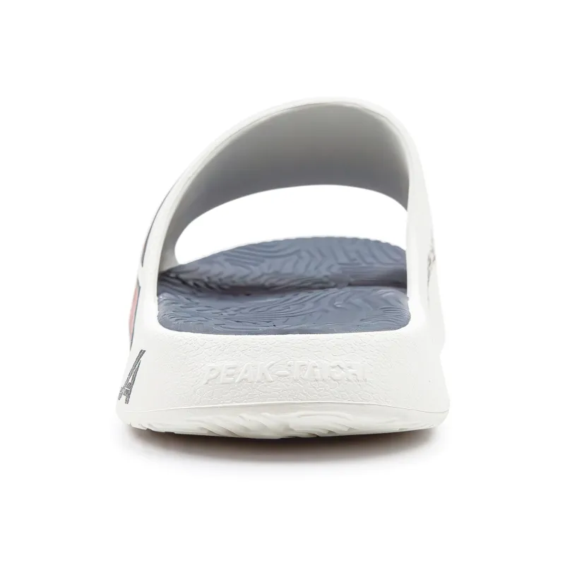 PEAK Tai Ji1.0 Quiet Slip Resistant Abrasion Resistant Slide Slippers Unisex Ecru Marine Blue-4