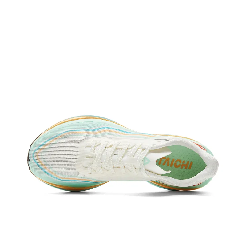 PEAK Cushioning Rebound Abrasion Resistant Breathable Slip Resistant Low Top Running Shoes Men's White Orange Green-3