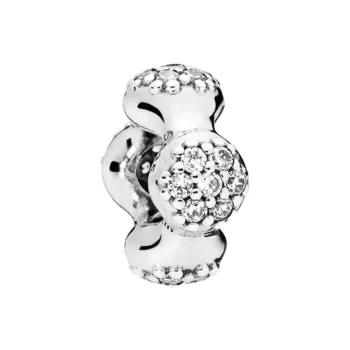 Pandora 925 Sterling Silver, Crystal, Cubic Zirconia Pendants Unisex Silver