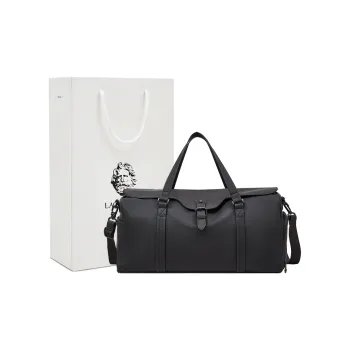 Old Man's Head Synthetic Leather Travel Bag Unisex Black/Gray