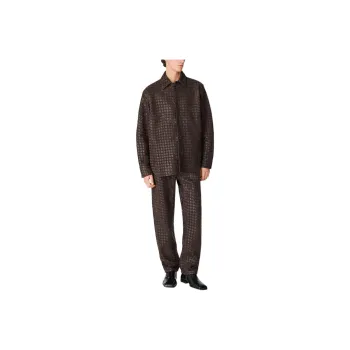 Bottega Veneta SS25 Leather Jacket Men's Tobacco