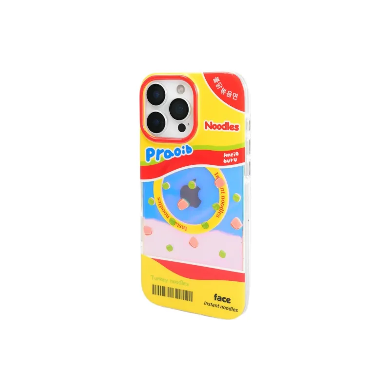 Sopi Acrylic Material Laser Korea Noodle Phone Cases Compatible With IPhone 16/15 Pro Max/Apple 13/14 Pro/Max-6
