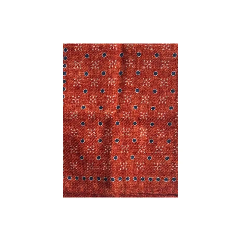 Brunello Cucinelli Geometric print Wool Pocket Square-1