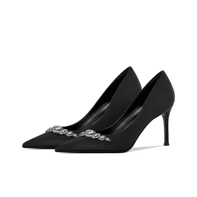 GOSO Slim Heel High Heels Women's Black-1