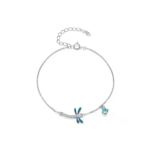 KYY S925 Silver Wind Blue Oil Drip Insect Bracelet Women's