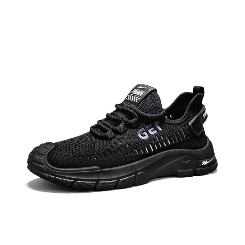 Binary Lightweight And Breathable Low Top Casual Shoes Men's Black-5