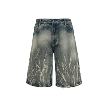 HLPT Denim Shorts Unisex Blue