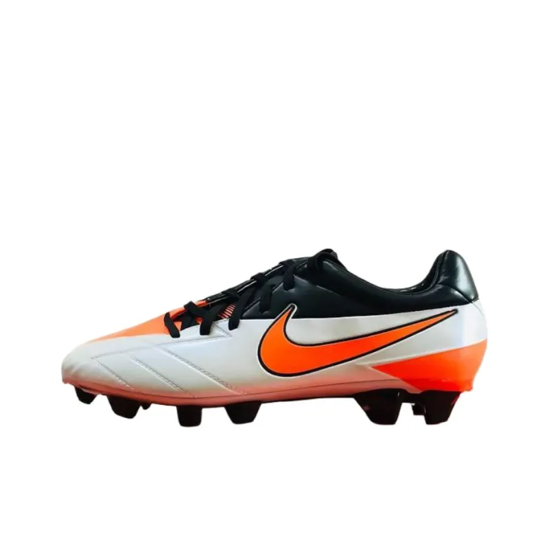 Nike Total 90 Anti Slip Wear Resistant Soccer Shoes Unisex Black White Orange-0