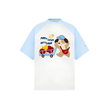 DOKZB T Shirts Women's Blue White