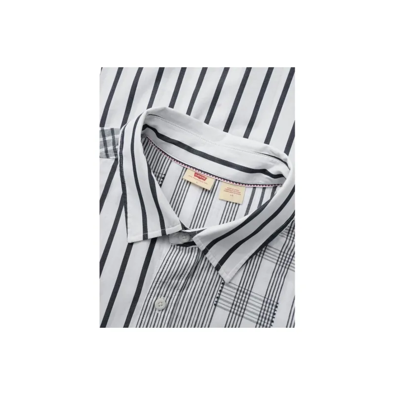 Levis Shirts Men Black White-3