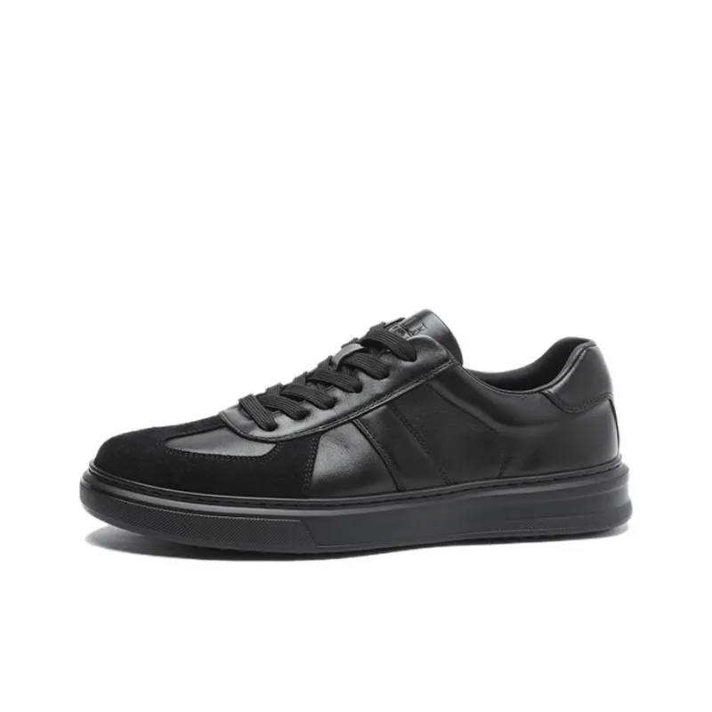 ELLE HOMME Low Top Skateboard Shoes Men's Black-0