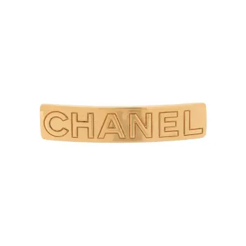 CHANEL 1980s Engraved Logo Hair Pin