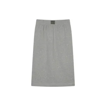 KENZO SS25 Casual Long Skirt Women's Pearl Gray