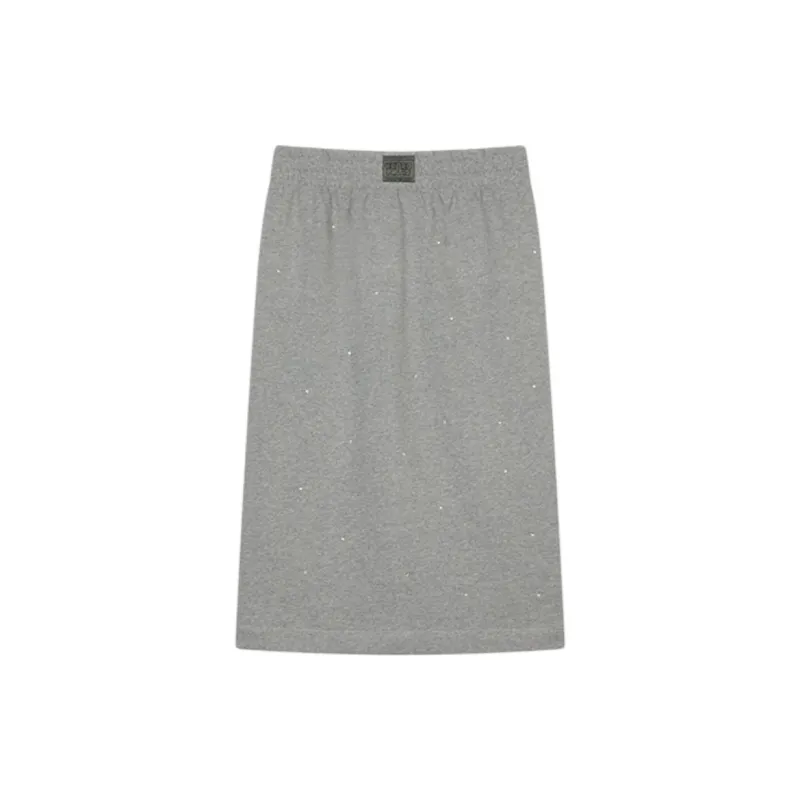 KENZO SS25 Casual Long Skirt Women's Pearl Gray-0