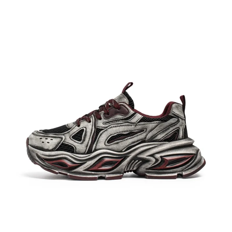 MUSHILANDI Slip Resistant, Breathable, Height Increasing Low Top Chunky Sneakers Men's-0