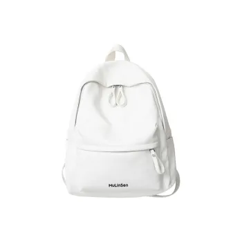 Mulinsen Polyester With PU Backpack And Laptop Bag Regular Unisex White/Black/Ecru/Gray