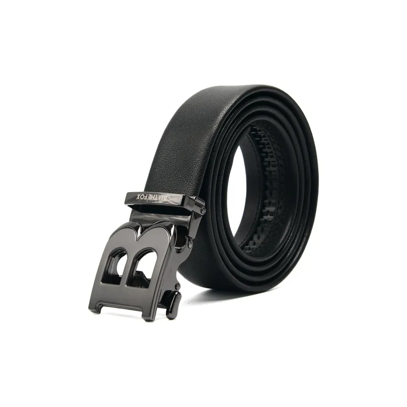 ALI THE FOX Zinc Alloy, Split Cow Leather Belts Unisex 3.5cm-0
