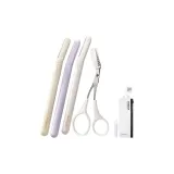 Trendy Tricolor Eyebrow Razors+White Eyebrow Trimmer[Includes Storage Bag]