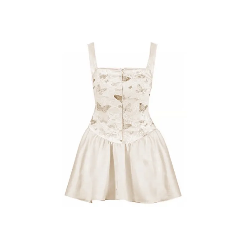 Mu Xiao Xin Slip Dresses Women's Champagne-1
