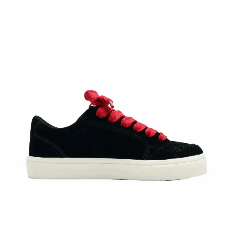 ABCIO Skateboard Shoes Unisex Low Top Navy Blue Yellow Shoelace/Denim Blue Red Shoelace/Black White Red Shoelace/Navy Blue Yellow Blue Double Shoelace-14