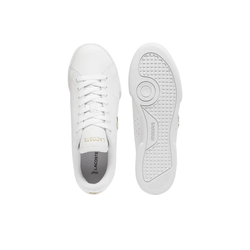 LACOSTE Wear resistant And Lightweight Low Top Skateboard Shoes Women's White-4