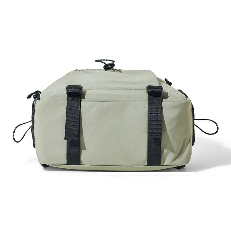 BOSTANTEN Fabric Backpack Men's Black/Green-8
