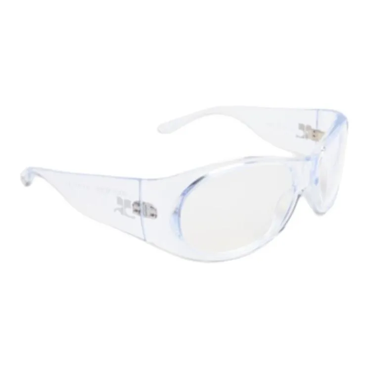 COURREGES Acetate Oval Sunglasses Women's Transparent-1