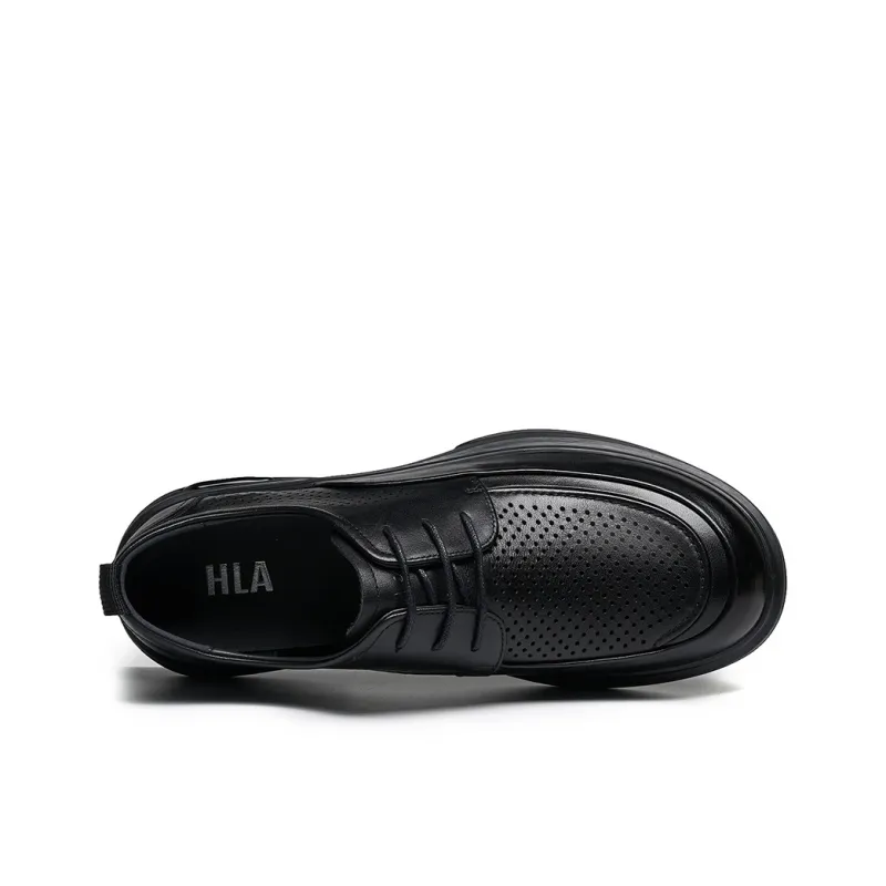HLA Men's Casual Shoes Men Low Top Black-2