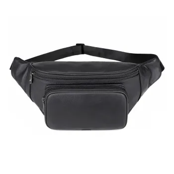 VIHUS Cow Leather Sling Bag Men's Black/Brown